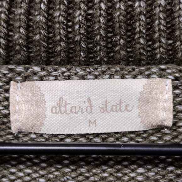 Altar'd State Cropped Sweater Women's M Green Boho Retro 90s Y2K Streetwear - Picture 8 of 9